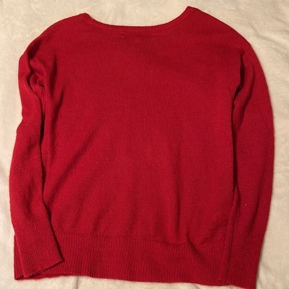 Loft XS Red Sweater Sparkle Pop Shine‎ - Picture 3 of 3